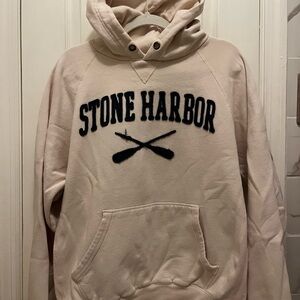 Stone Harbor Embroidered Hoodie - Cream Color